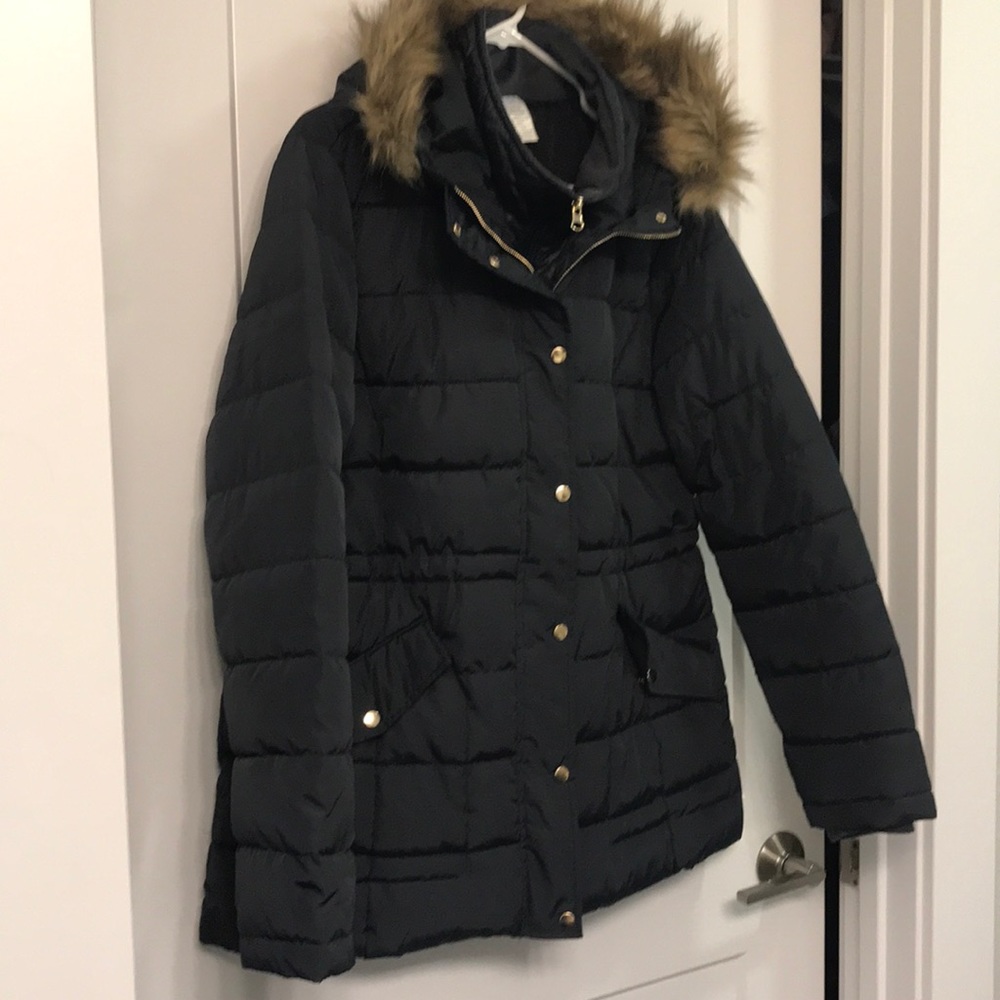 Dark grey parka